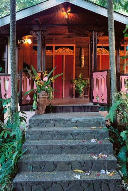 banyan entrance st lucia bungalow